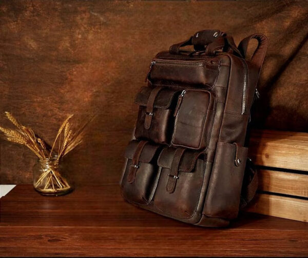BACKPACK Traveler Dark Brown - Image 6