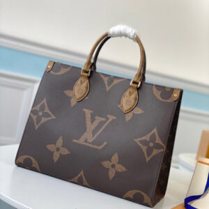 Louis Vuitton On The Go MM Tote Bag 35cm Brown