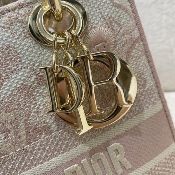 Christian Dior Medium Lady D-Lite Bag 24cm Pink - Image 4