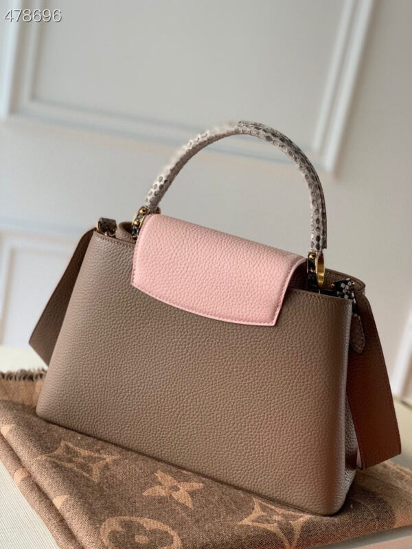 Louis Vuitton Woven Capucines Python Handle Bag 31cm Taurillon Leather Spring/Summer Collection N92802 Pebble - Image 2