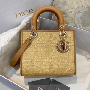 Christian Dior Medium Lady Dior Bag 24cm Brown