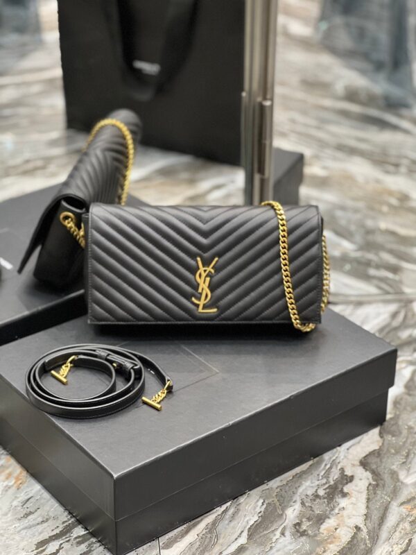 Saint Laurent Kata 99 Chain Bag With Gold Hardware 26cm