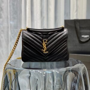 Saint Laurent College Medium Chain Bag With Gold Hardware 24cm