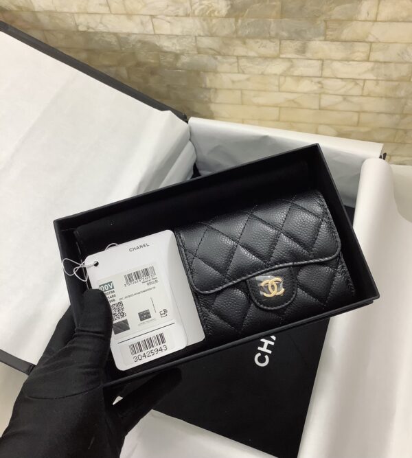 CO-CO Chanel Classic Card Holder with Gold hardware 11cm