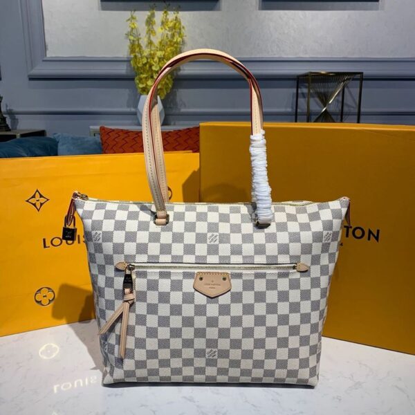 Louis Vuitton Iena MM Bag 34cm Damier Azur Canvas Fall/Winter Collection N44040, Beige - Image 2