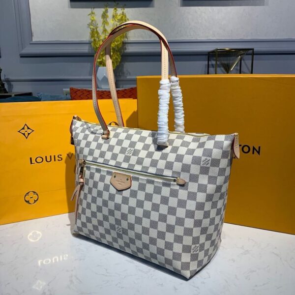Louis Vuitton Iena MM Bag 34cm Damier Azur Canvas Fall/Winter Collection N44040, Beige - Image 3