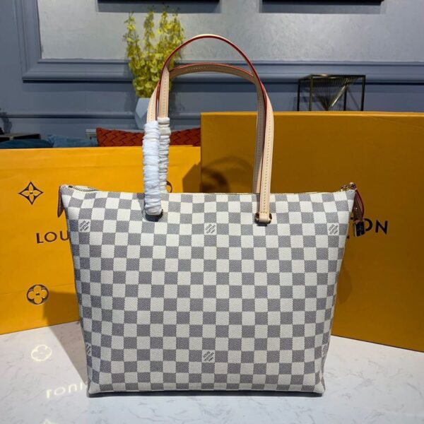 Louis Vuitton Iena MM Bag 34cm Damier Azur Canvas Fall/Winter Collection N44040, Beige - Image 4