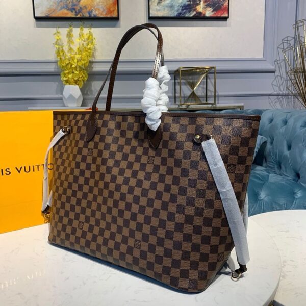 Louis Vuitton Neverfull GM Bag 40cm Damier Ebene Canvas Fall/Winter Collection N41357, Red - Image 3
