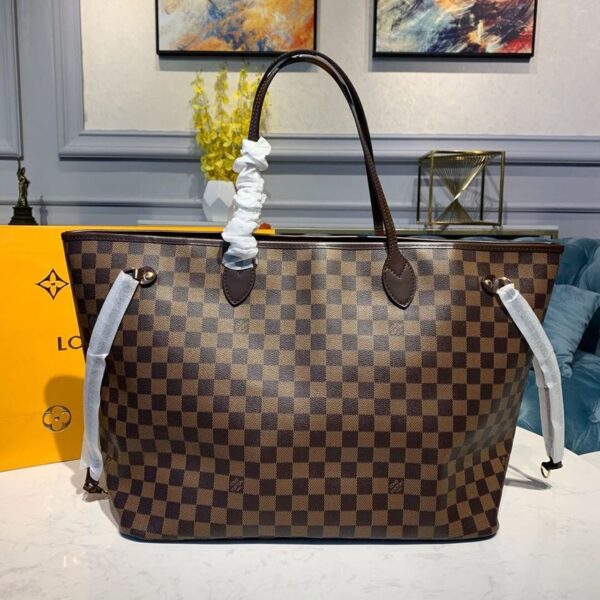 Louis Vuitton Neverfull GM Bag 40cm Damier Ebene Canvas Fall/Winter Collection N41357, Red - Image 5