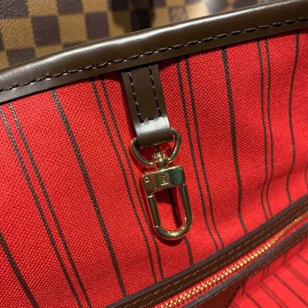 Louis Vuitton Neverfull GM Bag 40cm Damier Ebene Canvas Fall/Winter Collection N41357, Red - Image 10