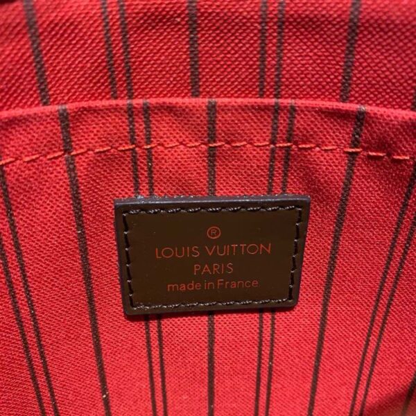 Louis Vuitton Neverfull GM Bag 40cm Damier Ebene Canvas Fall/Winter Collection N41357, Red - Image 8