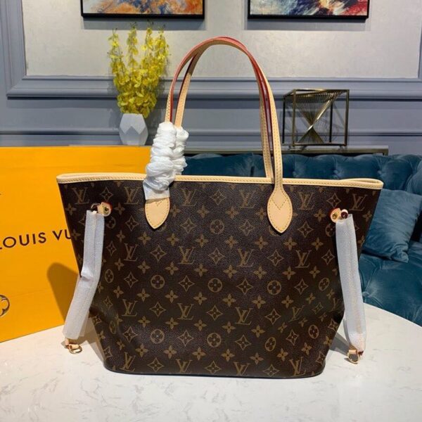 Louis Vuitton Neverfull MM Bag 32cm Monogram Canvas Fall/Winter Collection M41177, Rose Ballerine - Image 2
