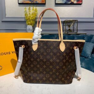 Louis Vuitton Neverfull MM Bag 32cm Monogram Canvas Fall/Winter Collection M41177, Rose Ballerine