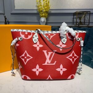 Louis Vuitton Neverfull MM 32cm Monogram Geant Canvas Spring/Summer Collection M44567, Rouge
