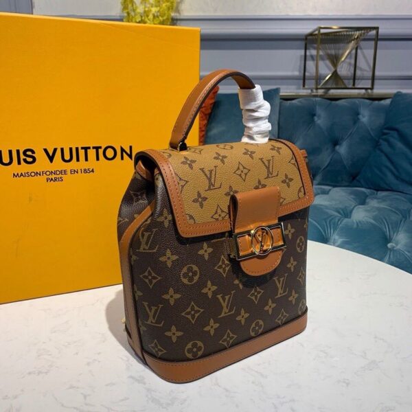 Louis Vuitton Dauphine Backpack 23cm Monogram Reverse Canvas Spring/Summer Collection M44827, Brown/Tan - Image 2
