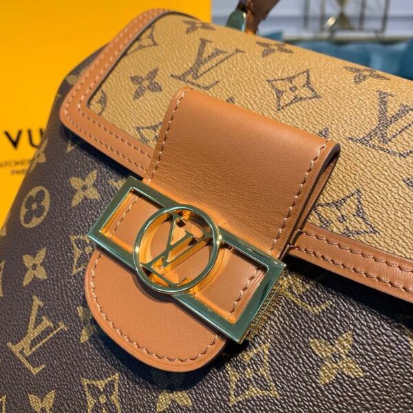 Louis Vuitton Dauphine Backpack 23cm Monogram Reverse Canvas Spring/Summer Collection M44827, Brown/Tan - Image 6