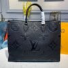 Louis Vuitton OnTheGo Bag 42cm Monogram Empreinte Canvas Spring/Summer Collection M44570 Black - Image 4