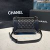 Chanel Quilted Boy Bag 20cm Caviar Leather Antique Silver Hardware Fall/Winter Act 1 Collection Black - Image 5