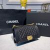 Chanel Quilted Boy Bag 25cm Caviar Leather Antique Gold Hardware Fall/Winter Act 1 Collection Black - Image 3