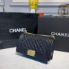 Chanel Quilted Boy Bag 25cm Caviar Leather Antique Gold Hardware Fall/Winter Act 1 Collection Black - Image 7