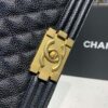 Chanel Quilted Boy Bag 25cm Caviar Leather Antique Gold Hardware Fall/Winter Act 1 Collection Black - Image 6