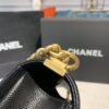 Chanel Quilted Boy Bag 25cm Caviar Leather Antique Gold Hardware Fall/Winter Act 1 Collection Black - Image 9