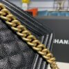 Chanel Quilted Boy Bag 25cm Caviar Leather Antique Gold Hardware Fall/Winter Act 1 Collection Black - Image 13