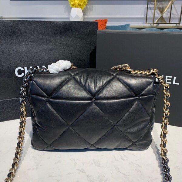 Chanel 19 Flap Bag 30cm Goatskin Leather Fall/Winter Act 1 Collection Black - Image 4