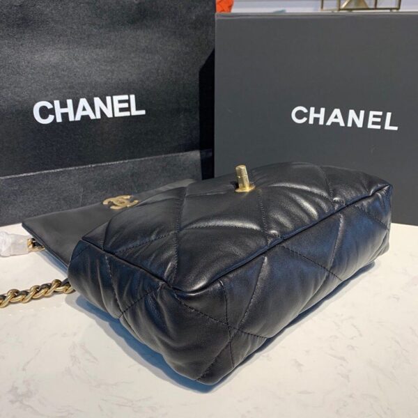 Chanel 19 Flap Bag 30cm Goatskin Leather Fall/Winter Act 1 Collection Black - Image 10