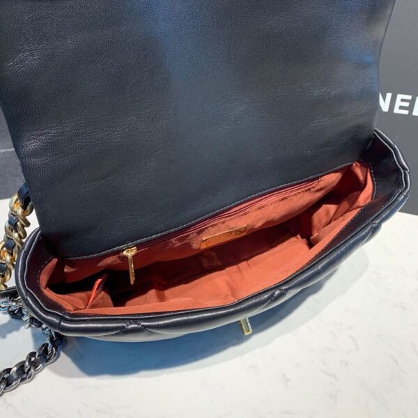 Chanel 19 Flap Bag 30cm Goatskin Leather Fall/Winter Act 1 Collection Black - Image 14