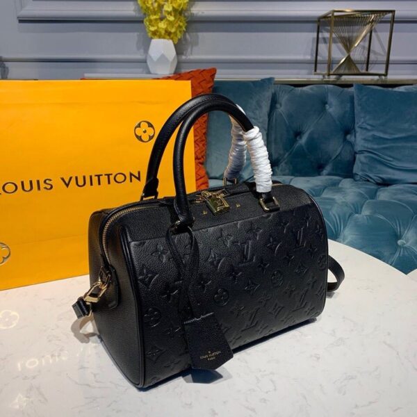 Louis Vuitton Speedy Bandouliere Bag 25cm Monogram Empreinte Leather Spring/Summer Collection M42401, Black - Image 4