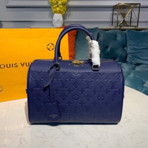 Louis Vuitton Speedy Bandouliere Bag 30cm Monogram Empreinte Leather Spring/Summer Collection M42406, Blue