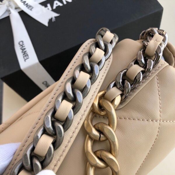 Chanel 19 Flap Bag 26cm Goatskin Leather Fall/Winter Act 1 Collection, Beige - Image 6