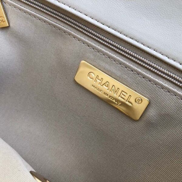 Chanel 19 Flap Bag 26cm Goatskin Leather Fall/Winter Act 1 Collection, Beige - Image 9