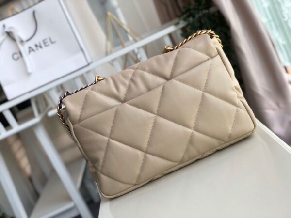 Chanel 19 Flap Bag 36cm Goatskin Leather Fall/Winter Act 1 Collection, Beige - Image 3