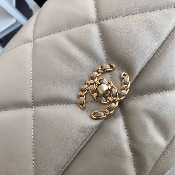 Chanel 19 Flap Bag 36cm Goatskin Leather Fall/Winter Act 1 Collection, Beige - Image 10