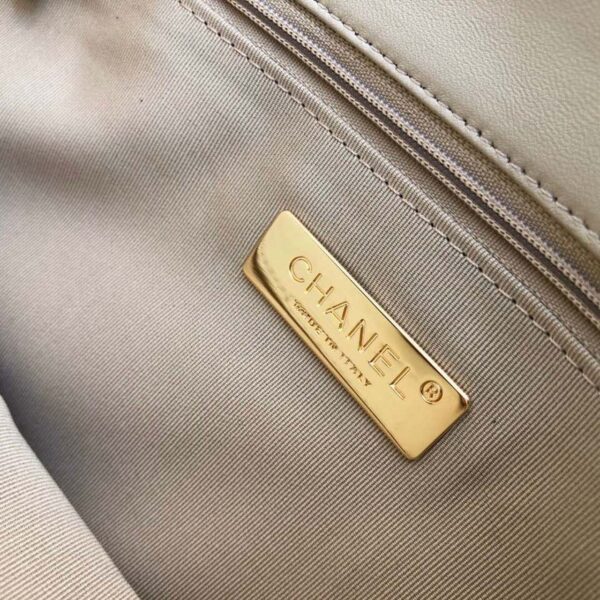 Chanel 19 Flap Bag 36cm Goatskin Leather Fall/Winter Act 1 Collection, Beige - Image 8