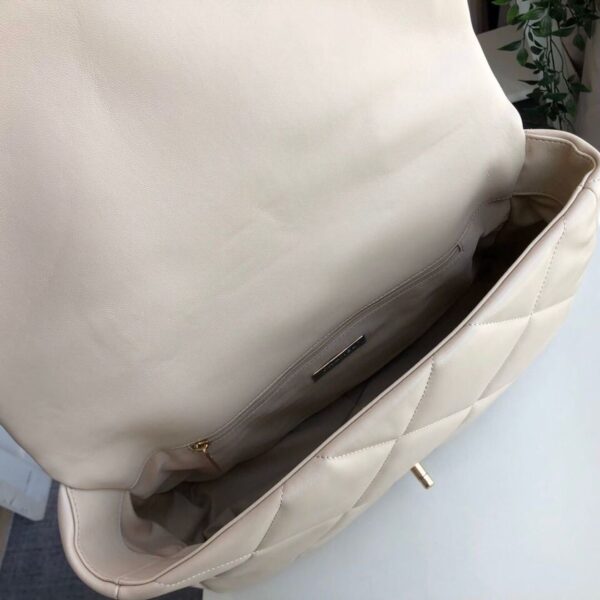 Chanel 19 Flap Bag 36cm Goatskin Leather Fall/Winter Act 1 Collection, Beige - Image 9