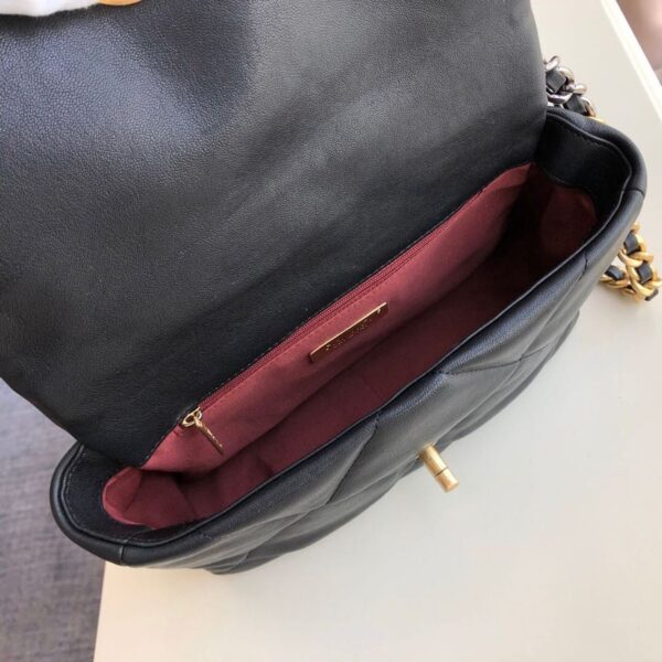 Chanel 19 Flap Bag 26cm Goatskin Leather Fall/Winter Act 1 Collection, Black - Image 8