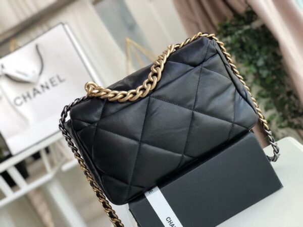 Chanel 19 Flap Bag 30cm Goatskin Leather Fall/Winter Act 1 Collection, Black - Image 3