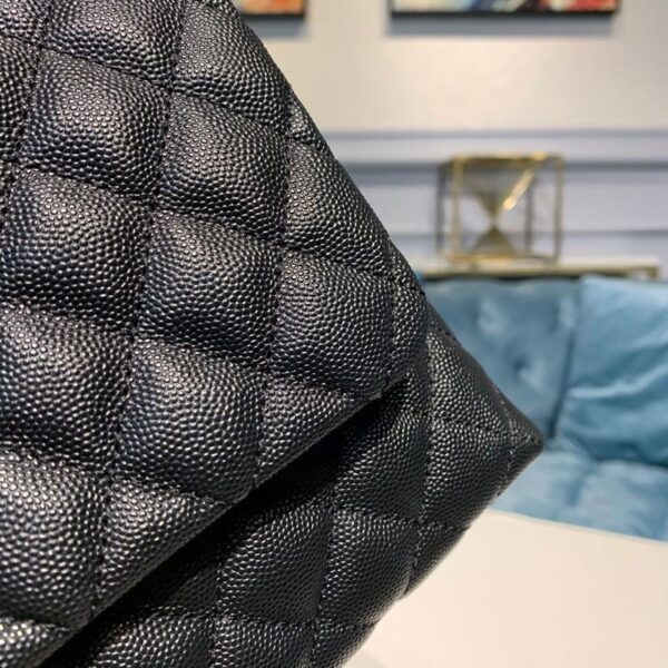 Chanel Coco Handle Quilted Lizard Handle Bag 30cm Caviar Leather Gold Hardware Spring/Summer Act 1 Collection, Black - Image 4