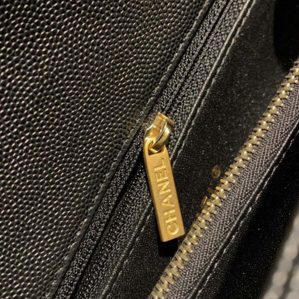 Chanel Coco Handle Quilted Lizard Handle Bag 30cm Caviar Leather Gold Hardware Spring/Summer Act 1 Collection, Black - Image 18
