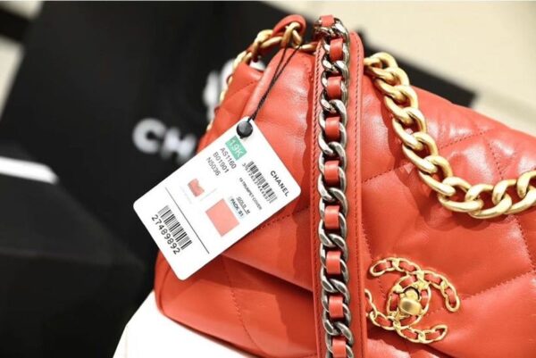 Chanel 19 Flap Bag 26cm Goatskin Leather Spring/Summer Act 1 Collection, Red - Image 4