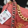 Chanel 19 Flap Bag 26cm Goatskin Leather Spring/Summer Act 1 Collection, Rose Pink - Image 17