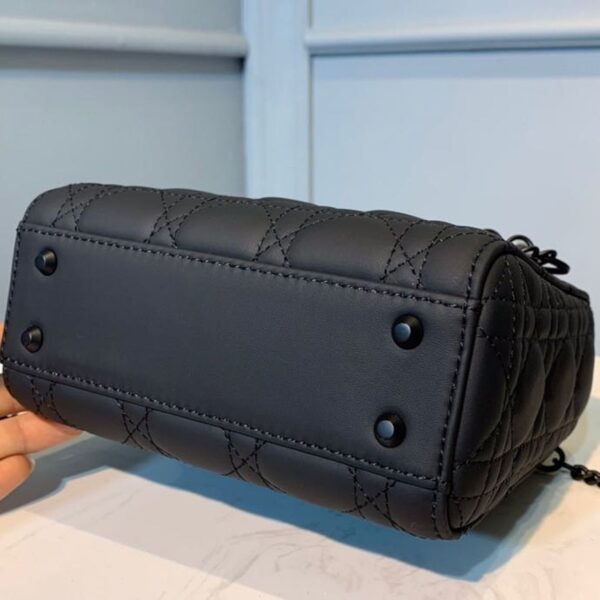 Christian Dior Mini Lady Dior Bag 18cm with Chain Matte Hardware Lambskin Leather Spring/Summer Collection Black - Image 6