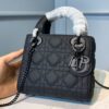 Christian Dior Mini Lady Dior Bag 18cm with Chain Matte Hardware Lambskin Leather Spring/Summer Collection Black - Image 4