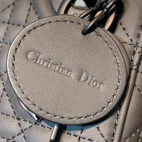 Christian Dior Mini Lady Dior Bag 18cm with Chain Matte Hardware Lambskin Leather Spring/Summer Collection Black - Image 13