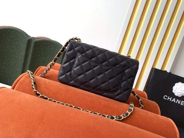 Chanel Classic Flap Bag 20cm Gold Hardware Caviar Leather Spring/Summer Collection Black - Image 4