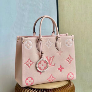 Louis Vuitton By The Pool OnTheGo MM Bag 35cm Monogram Empreinte Canvas Leather Spring/Summer Collection M45717 Rosebud
