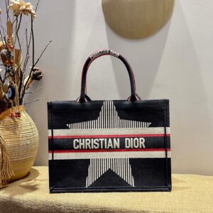 Christina Dior Medium Book Tote Bag 36cm Black